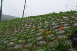 산돌사면블록 호안 시공 2